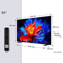 TCL P8K 98" QLED TV 4K 144Hz VRR HDR 10+ Onkyo Sound Game Master - TCL