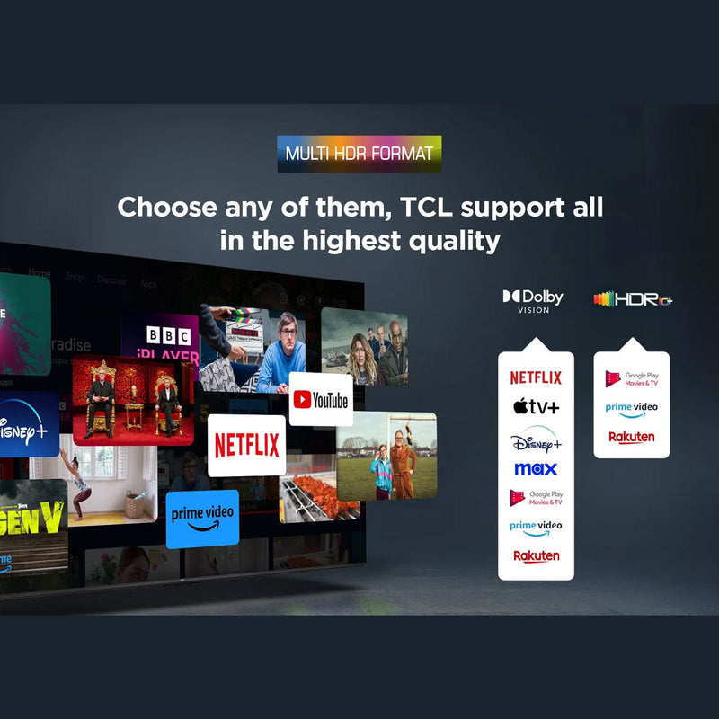 TCL P7K 75" QLED 4K TV 60Hz HDR 10+ Dolby Vision Atmos