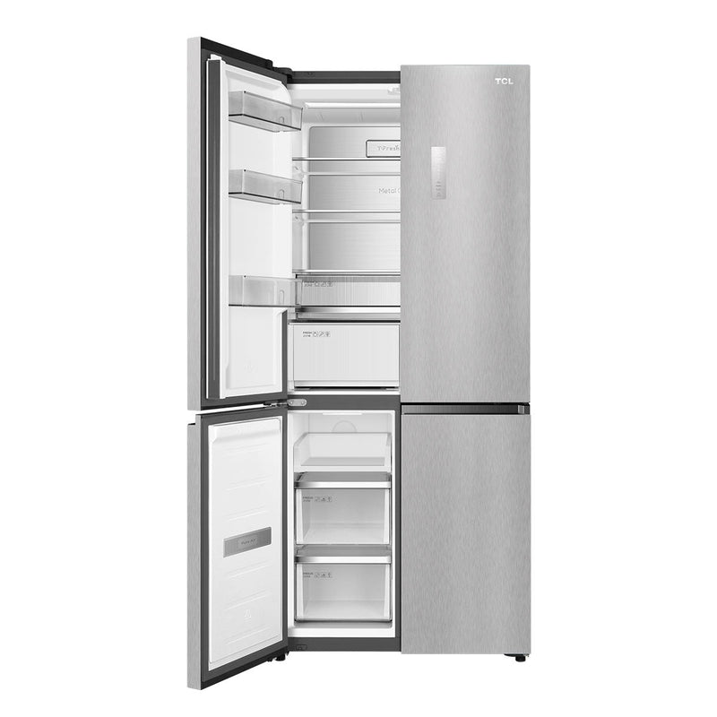 TCL C810CDSS Four Doors Twin Eco Inverter ثلاجة اربع ابواب 26 قدم انفيرتر بخاخ ستيل فاتح - TCL