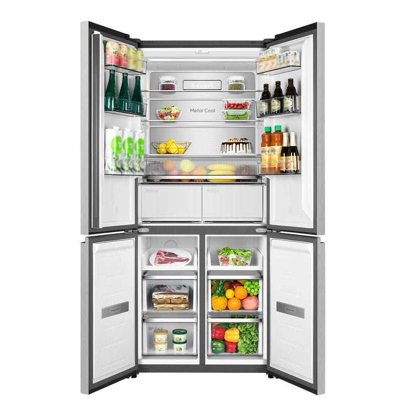 TCL C810CDGG Four Doors Twin Eco Inverter ثلاجة اربع ابواب 26 قدم انفيرتر بخاخ ستيل غامق - TCL