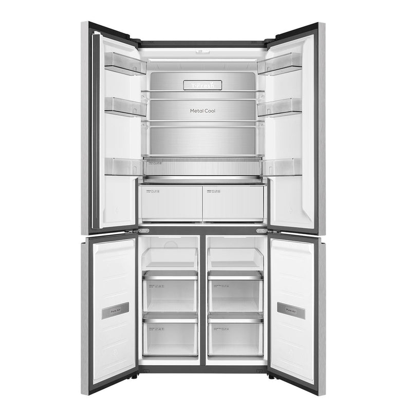 TCL C810CDGG Four Doors Twin Eco Inverter ثلاجة اربع ابواب 26 قدم انفيرتر بخاخ ستيل غامق - TCL