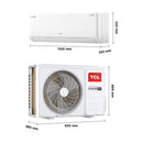 TCL TAC-24CHSA/TPB BreezeIN T3 2 ton ربط ذكي انفيرتر 6 مراحل تحكم وتحويل تلقائي Inverter سبلت - TCL