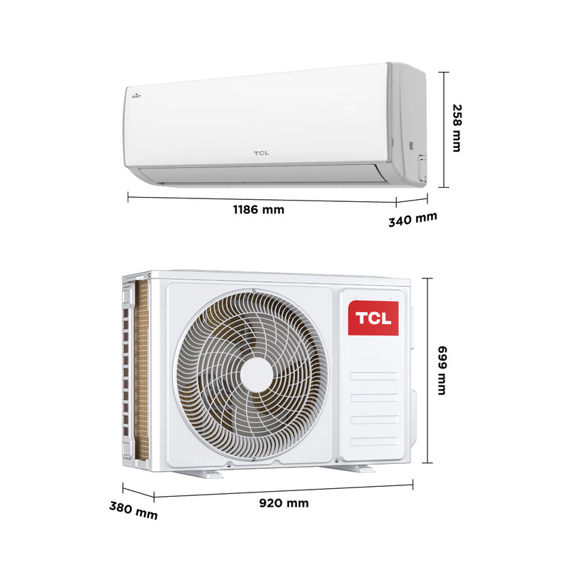 TCL TAC-24CSA/XT Xtreme سبلت جداري 2 طن, بارد فقط, ضاغط استوائي, تحكم عن طريق التطبيق - TCL