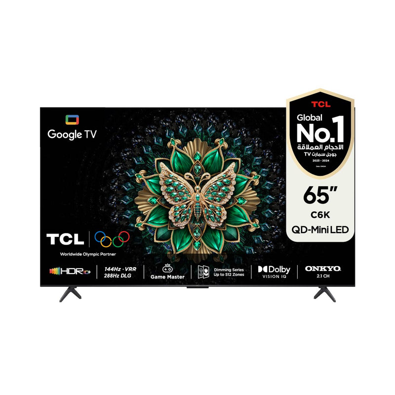 TCL C6K 65" QD-Mini LED 4K Up to 512* Zones 288Hz Game Accelerator HDR 1000 nits - TCL