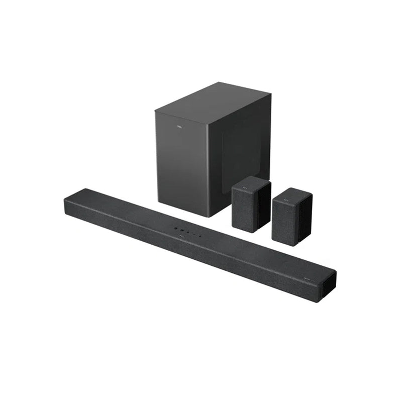 TCL X937U 7.1.4 Channel Dolby Atmos Soundbar with Wireless Subwoofer and Wireless Satellite Speakers