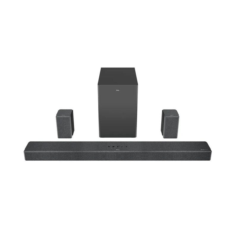 TCL X937U 7.1.4 Channel Dolby Atmos Soundbar with Wireless Subwoofer and Wireless Satellite Speakers
