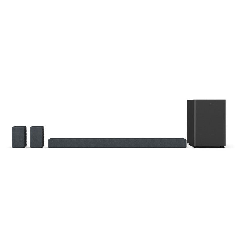 TCL X937U 7.1.4 Channel Dolby Atmos Soundbar with Wireless Subwoofer and Wireless Satellite Speakers