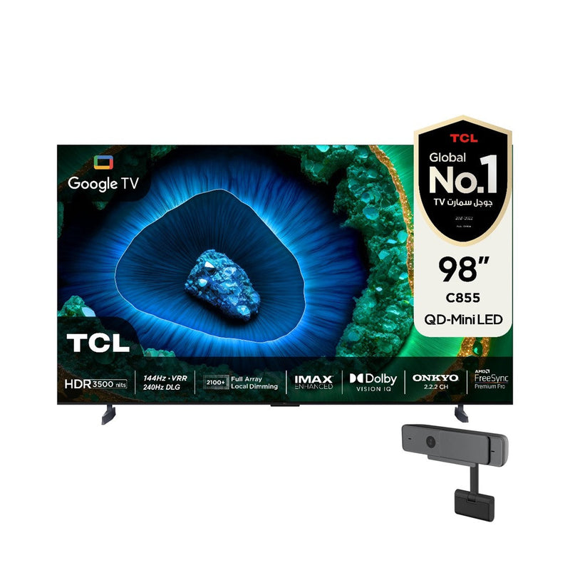 TCL C855 QD-Mini LED 4K 98" TV 3500nits Local dimming 2100+ 240Hz DLG FreeSync Premium Pro 144Hz