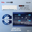 TCL TAC-24CHSA/TPB BreezeIN T3 2 ton ربط ذكي انفيرتر 6 مراحل تحكم وتحويل تلقائي Inverter سبلت - TCL